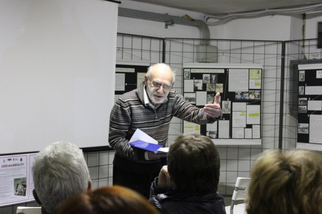 franco debenedetti teglio durante la serata a le person dij partigian. foto di franco brunetta_1200x800